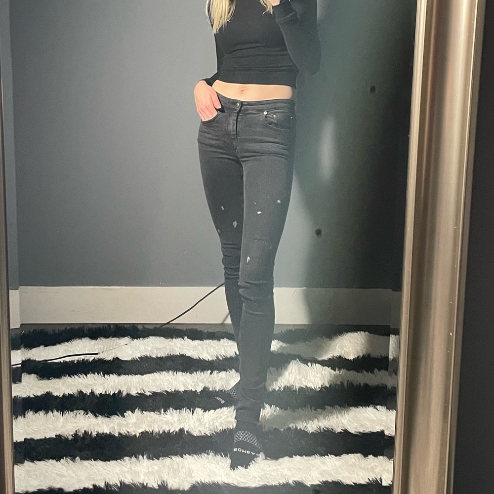 MM6 Maison Margiela Skinny Jean with Paint Splatter